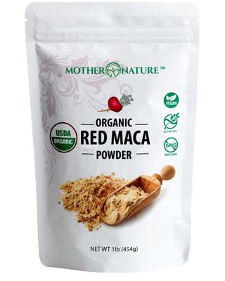 USDA Organic Red Maca Root Powder, 1 lb, Raw, Vegan, Hormone Regulation, Great Pre-Workout, Muscle Mass Gain, Non-GMO