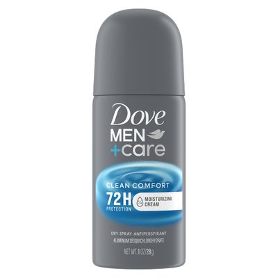 Dove MenCare Antiperspirant Deodorant Dry Spray Clean Comfort 24 count For Men 72-hour Sweat and Odor Protection with Triple Defense Technology 1 oz