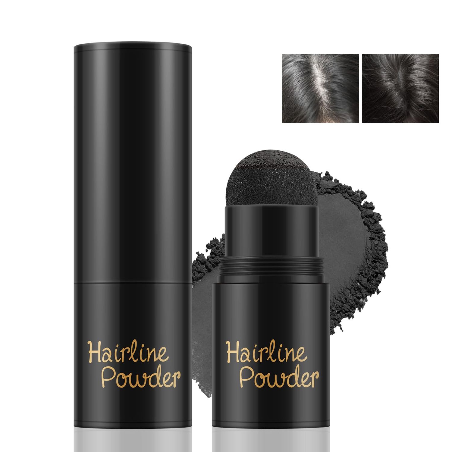 Boobeen Hair Root Touch Up Powder Stick, Hair Powder For Thinning Hair And Instantly Conceal Hair Loss, Hair Powder For Men And Women