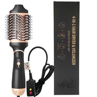 Hair Dryer Brush Blow Dryer in One Step, Upgraded 4 in 1 Hair Dryer and Styler Volumizer with Negative Ion Anti-frizz Ceramic Titanium Barrel Hot Air Brush Hair Straightener (Golden, Large)