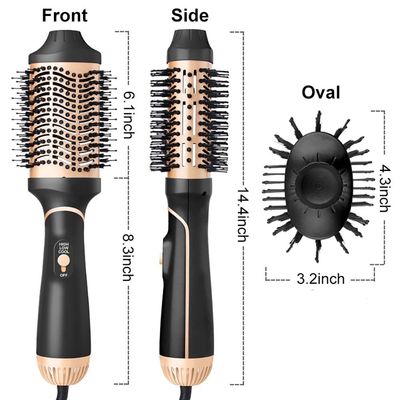 Hair Dryer Brush Blow Dryer in One Step, Upgraded 4 in 1 Hair Dryer and Styler Volumizer with Negative Ion Anti-frizz Ceramic Titanium Barrel Hot Air Brush Hair Straightener (Golden, Large)