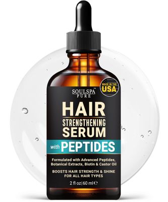 Hair Growth Serum for Women and Men - Advanced Peptide Hair Growth Oil - Revitalizing Treatment for Thinning Hair Scalp Nourishment, Thickening Serum for All Hair Types - 2 fl oz