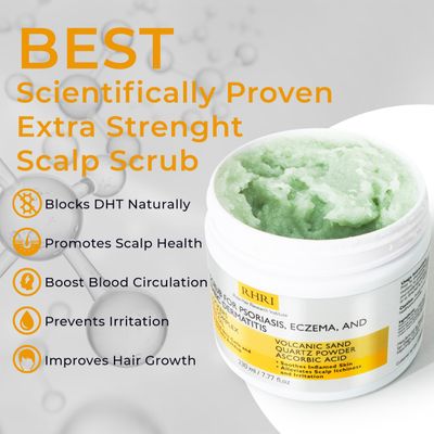 Anti Fungal Pre Shampoo Scalp Scrub for Psoriasis, Eczema Seborrheic Dermatitis DHT Blockers, Mineral Complex Tea Tree Oil Soothes Scalp and Promotes Hair Growth for Men Women