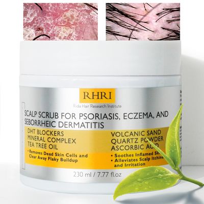 Anti Fungal Pre Shampoo Scalp Scrub for Psoriasis, Eczema Seborrheic Dermatitis DHT Blockers, Mineral Complex Tea Tree Oil Soothes Scalp and Promotes Hair Growth for Men Women
