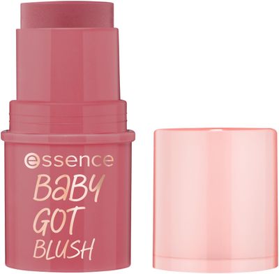 essence Baby Got Blush Stick Easy to Apply Blend Pigmented Cream Blush Stick Vegan Cruelty Free Free From Gluten, Parabens, Preservatives, Microplastic Particles (40 Sweets Roses)