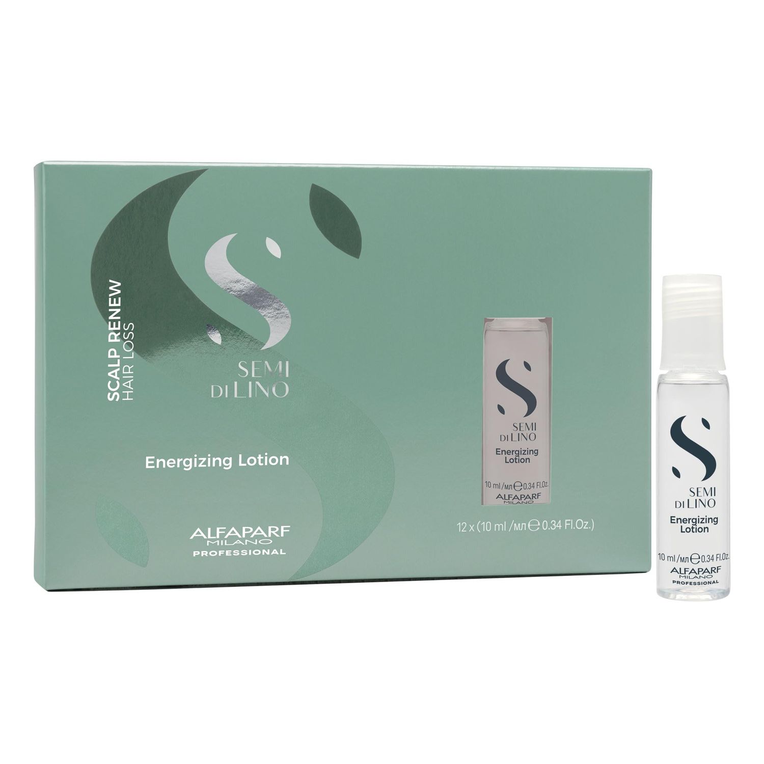 Alfaparf Milano Semi Di Lino Scalp Renew Energizing Tonic for Thinning Hair - Scalp Treatment for Hair Loss Regrowth - Strengthens and Stimulates Hair Fiber - Professional Salon Quality (4.23 Fl Oz)
