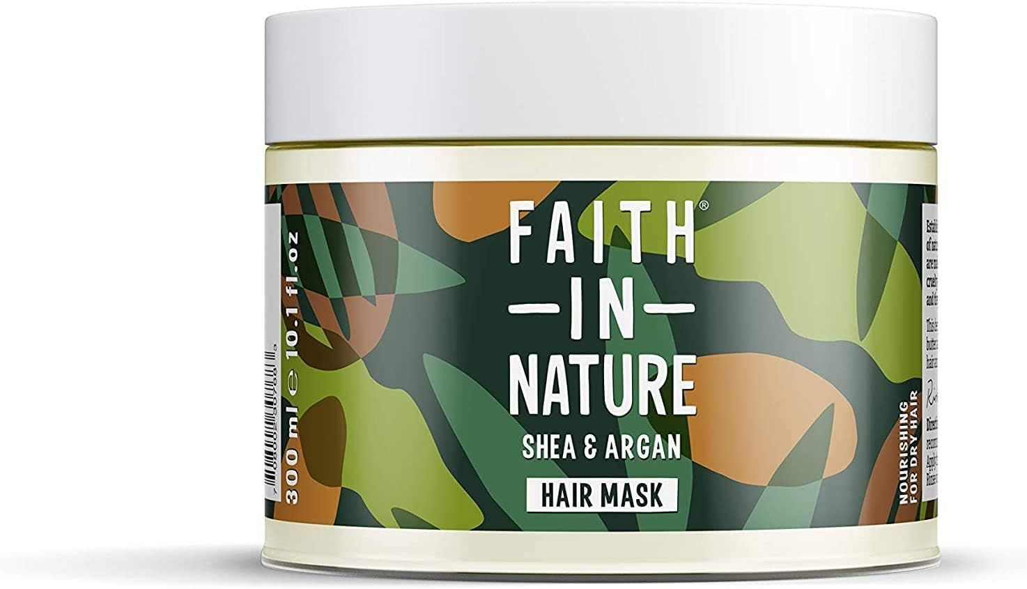 Faith in Nature Natural Hair Mask - Vegan Cruelty Free, No SLS or Parabens - 10.14 fl oz, Shea Argan