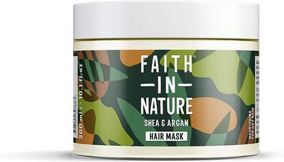 Faith in Nature Natural Hair Mask - Vegan Cruelty Free, No SLS or Parabens - 10.14 fl oz, Shea Argan