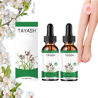 TAYASH 2PCS Cyperus Rotundus Oil, Cyprus Natural Nut Grass Oil for Reducing Body Growth, Cyperus Rotundus Organic, Reducing Body Hair Growth, Smooth Skin Hair Removal, Moisturizing Soothing