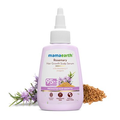 Mamaearth Rosemary Hair Growth Scalp Serum with Anagain Methi Dana Boosts Hair Growth, Reduces Hair Fall Strengthens Roots 1.69 Fl Oz 50ml