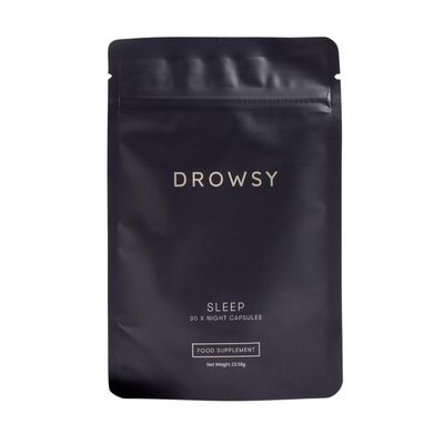 Drowsy Sleep - Nighttime Sleep Wellness Supplement with Magnesium, L-Tryptophan L-Theanine - Non-Habit Forming - Supports Relaxation Restful Nights