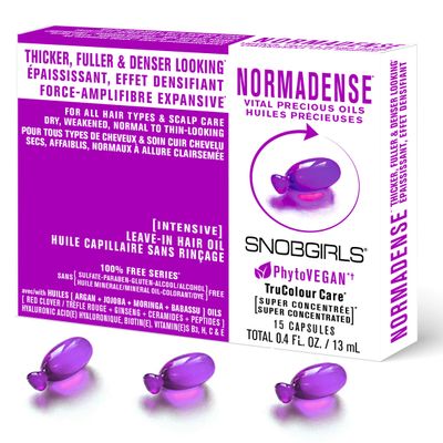 NORMADENSE Salon Vegan Thickening hair oil for Normal to Thin-Looking Hair Scalp. Hair serum with Argan Oil, Jojoba Oil, Avocado, Moringa, Niacinamide, Biotin Hair Vitamins. Instant Hair Detangler