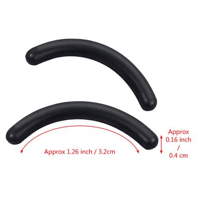 CABAX Eyelash Curler Refill Pads, Silicone Rubber, Black, 12 Pcs