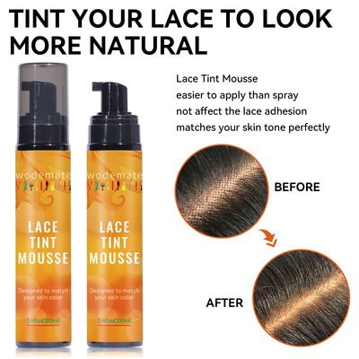 wodemate Lace Tint Mousse, Tinting Foam, Melting Hair Mousse for Your Lace Wig and All Hair Types (Medium Brown)