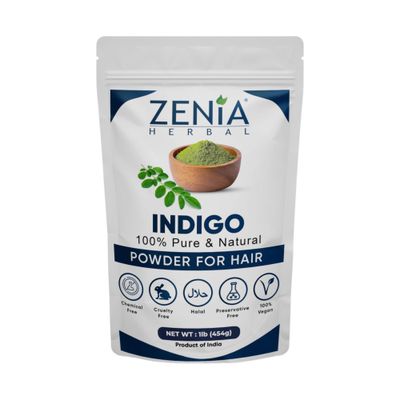 Zenia Indigo Powder (Indigofera Tinctoria) HairBeard Dye Color 1lb (454g) 100 Pure Natural No Preservatives