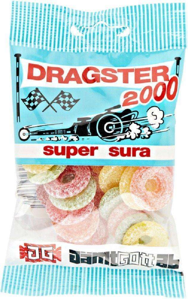 Dragster 2000 Super Sour Gummy Candy 3 Packs of 50g SPSP pack (SOPOSOPO)