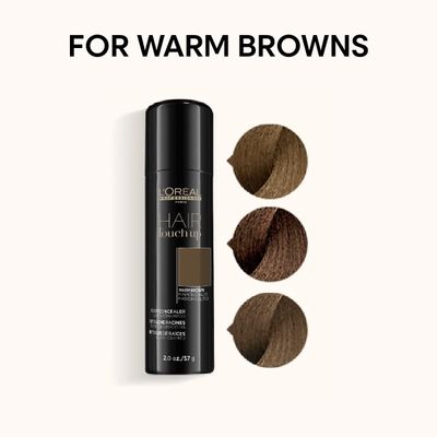 L'Oral Professionnel Paris Hair Touch Up - Root Concealer Spray - Blends and Covers Grey Hair, Does Not Transfer or Smear, 2.0 Oz Wam Brown