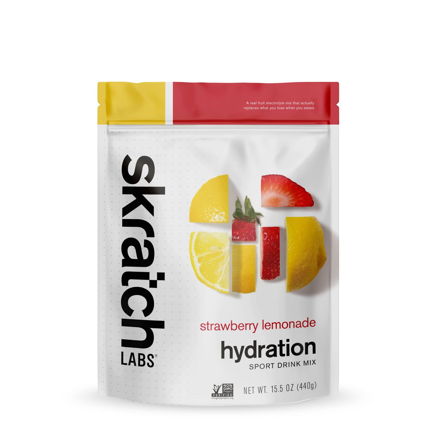Skratch Labs Hydration Powder Sport Drink Mix Electrolytes Powder for Exercise, Endurance, and Performance Strawberry Lemonade 20 Servings Non-GMO, Vegan, Kosher