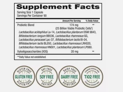 Tru-Nature Women's Daily Probiotic 90 Veggie Capsules 3 Month Supply