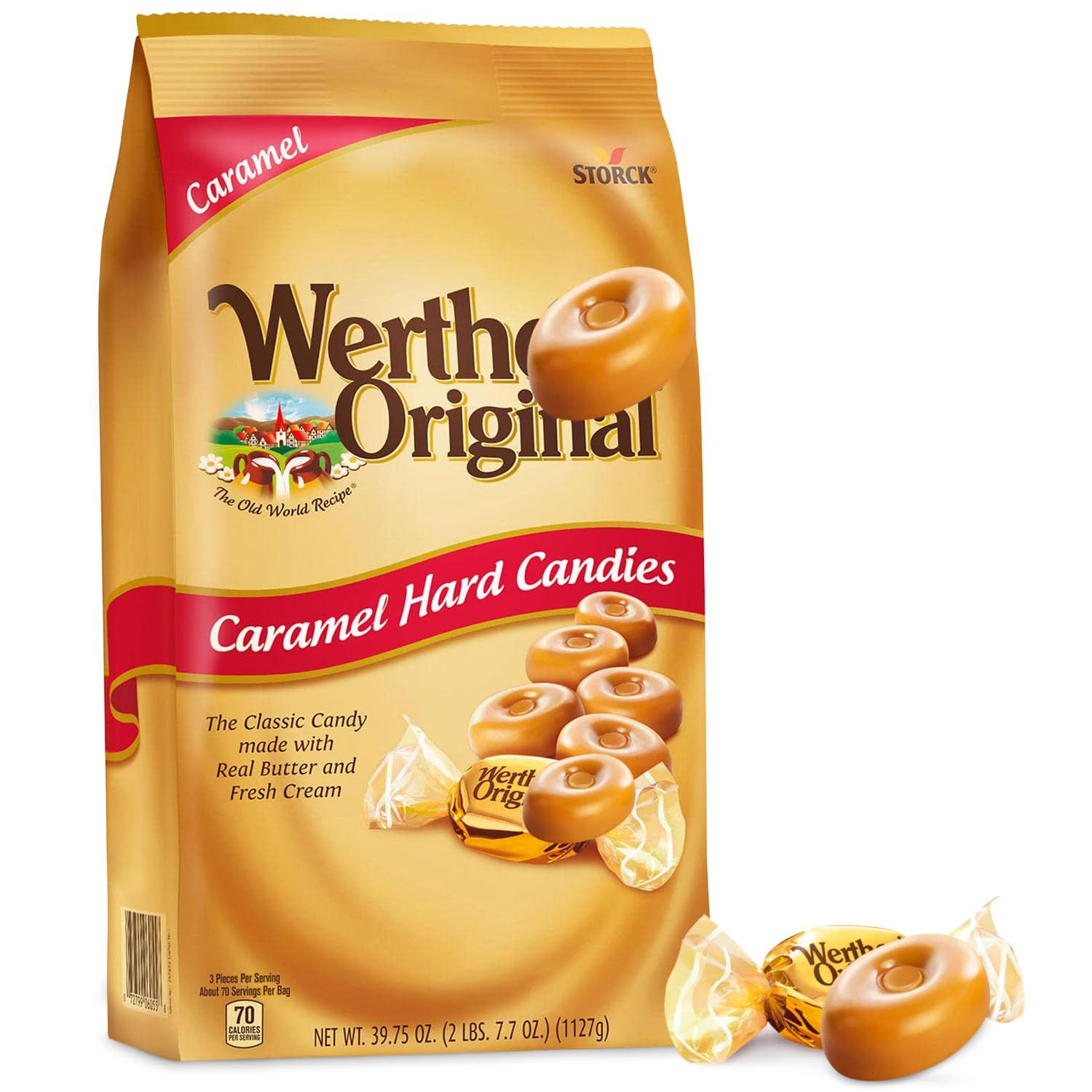 Werthers Original Caramel Hard Candy, 39.75oz Pack of Carmels Candy, Ideal for Sharing, Snacking, Parties and Gifting, Perfect for Stocking Up on Your Favorite Timeless Sweet Treat
