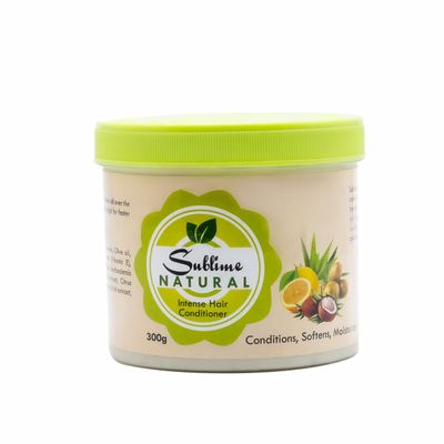 SOUL MATE Sublime Natural Intense Conditioner 11.5oz Detangler with Aloe Vera Peppermint, Olive Oil For Damaged, Weak Hair Edges Best Daily Repairing Conditioner for Hair