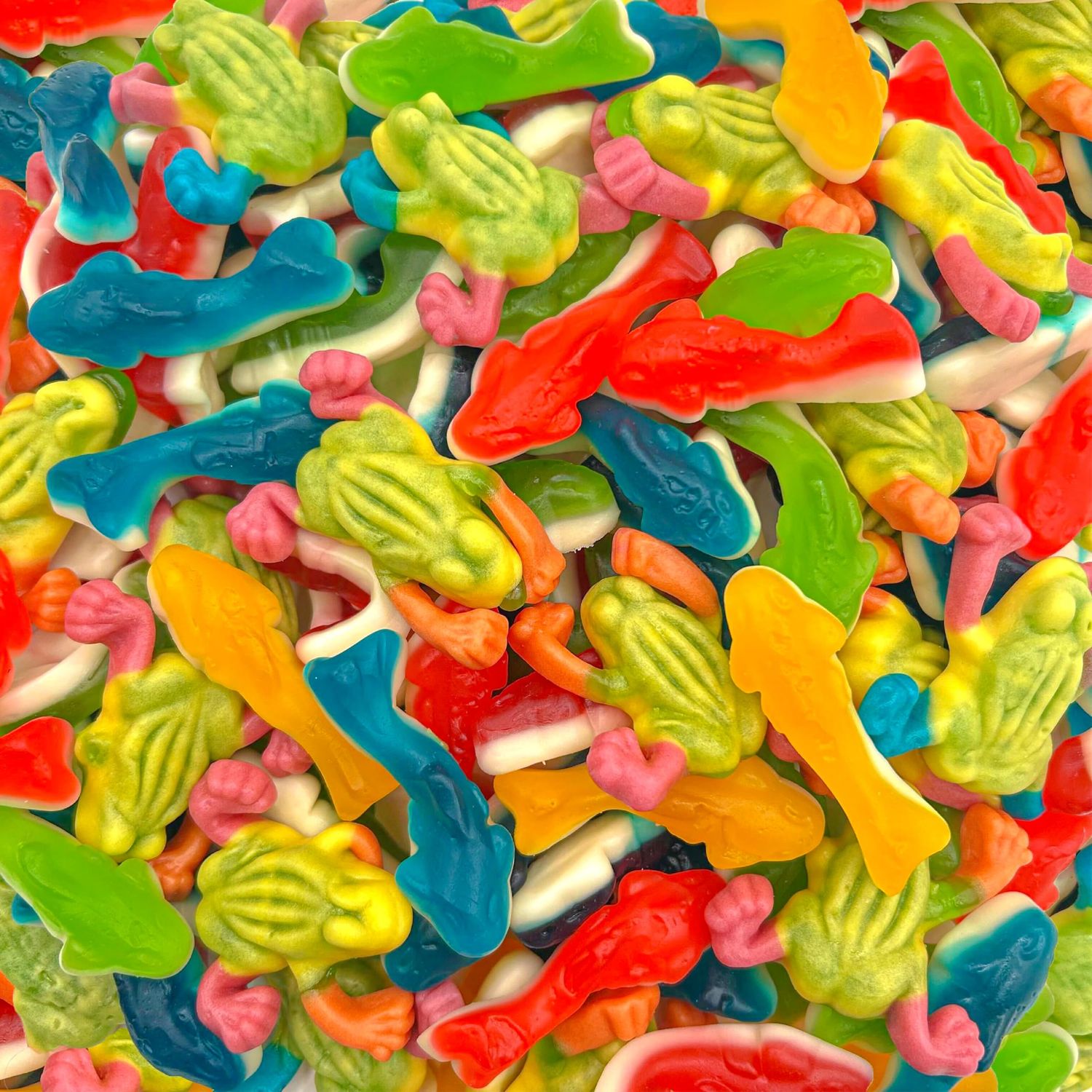 Gummy Sharks and Rainforest Frogs Candy Mix 2 Pound Bulk Bag Ocean and Jungle Critters Assorted Fruit Flavors Gummy Mix Party Favors, Goody Bags, Kids&#39; Birthday Celebrations