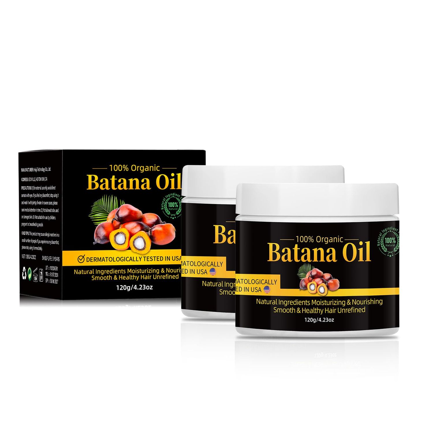 Raw Batana Oil for Hair Growth: 100 Pure,Restores Damaged Hair ScalpPromotes Hair Thickness for Men Women (2pcs 8.46 OZ)