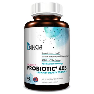 Dainova Probiotics for Women Vaginal Health, Urinary Tract Health, Yeast Infection UTI I 40 Bil CFU Active Prebiotics and Probiotics for Women I Shelf-Stable I Acid-Resistant I 60 Caps