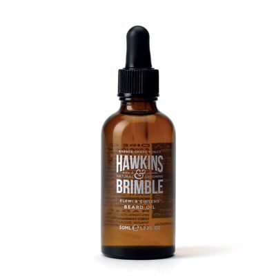 Hawkins Brimble - Beard Oil for Men, 50ml - Promotes Beard Growth Oil for Grooming, Styling, Softener, Repair and Nourishing - Argan and Olive oil - Beard Care Routine with Shea Butter and Vitamin E