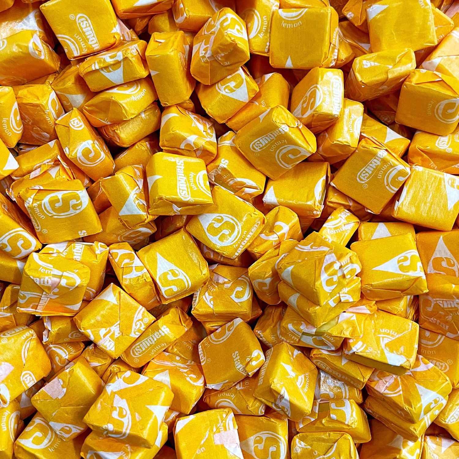 Starbust Lemon Chewy Candy - 1 LB, Yellow Single Flavor Soft Starbust Original Fruit Chews Candy, Individually Wrapped Bulk Candies, 16 Oz