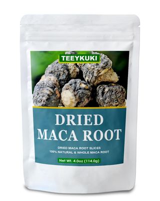 Natural Premium Black Maca Root Slices, Cut Sifted, 4.0oz(114.0g), Premium Grade Dried Maca Root Slices, Non-GMO