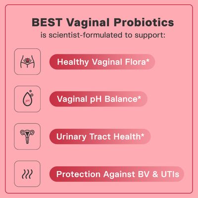 Best Vaginal Probiotics for Women pH Balance with Prebiotics, Lactobacillus Probiotic Blend Cranberry Clinically Proven, Vegan, Womens Probiotic for Vag Health 30-Day Supply - 30 Count