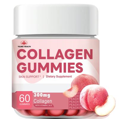YiLing Suger Free Hydrolyzed Collagen Gummies with Vitamin C, E and Biotin Vitamin for Women Men Healthy Skin Hair Nails, Beauty Support, Collagen Booster Gummy for Natural Collagen Production