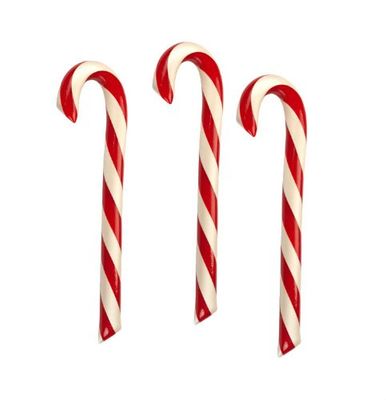 3 Peppermint Candy Canes, Hammonds Handmade, 2 Oz RedWhite Stripe