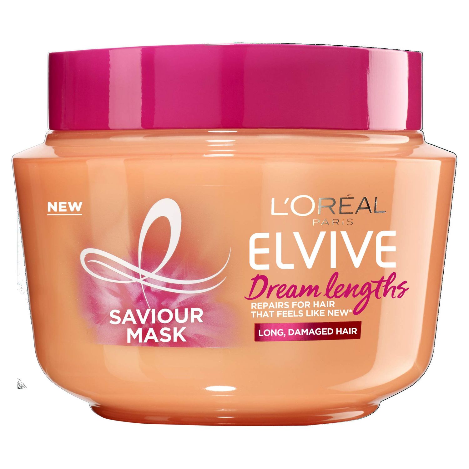 L&#39;Oreal Paris Elvive Dream Lengths Hair Mask, Nourishing Strengthening Treatment, Enriched with Castor Oil, For Long, Damaged Hair 300ml