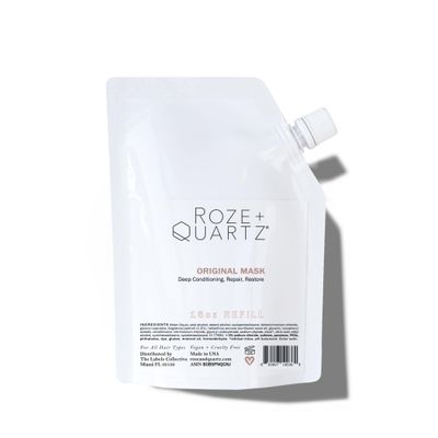 Roze Quartz Original Hair Mask Deep Conditioning Hair Treatment for Dry Damaged Hair (16 Fl Oz REFILL)