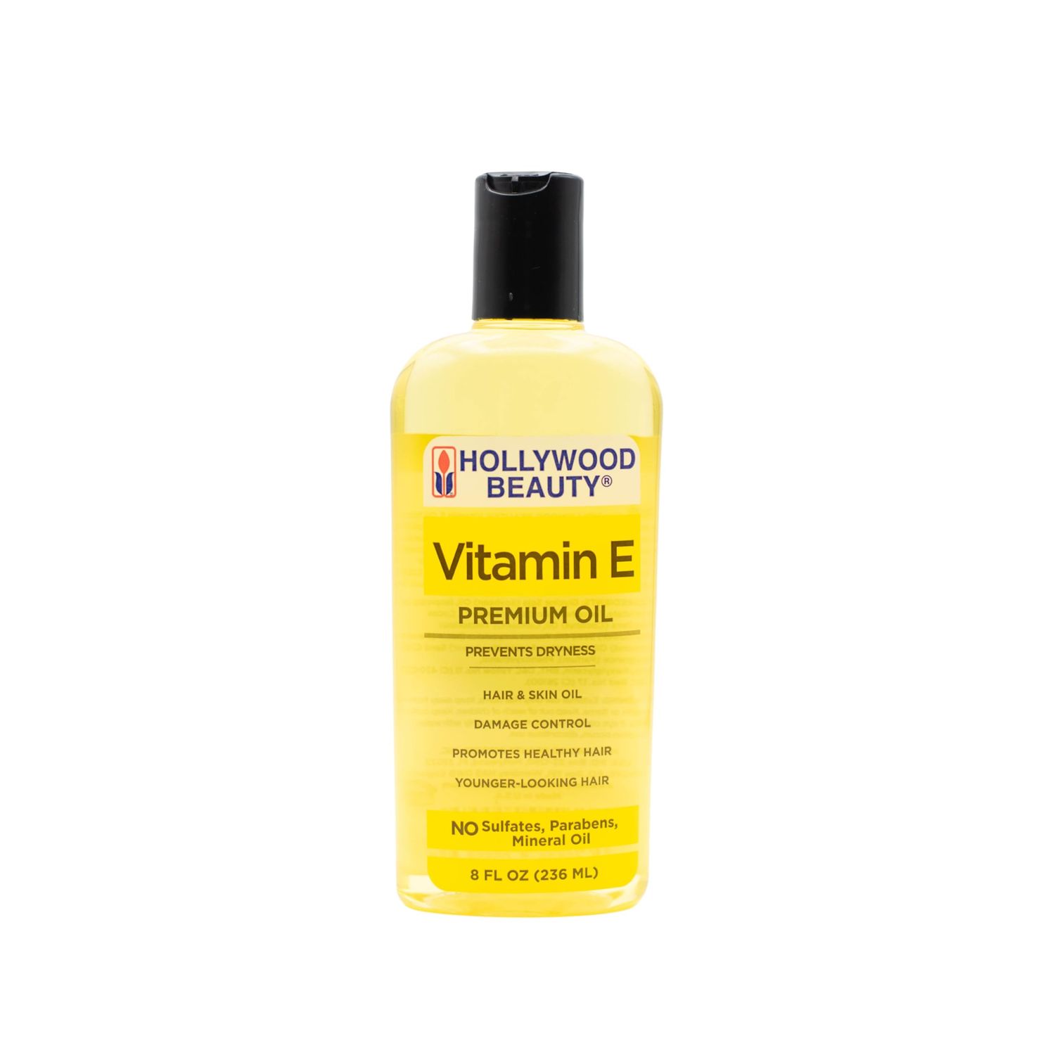 Hollywood Beauty Vitamin E Hair Skin Oil, 8 oz - Prevents Dryness, Stimulates Healthy Hair Growth, Repairs Damaged Skin, Anti-Aging
