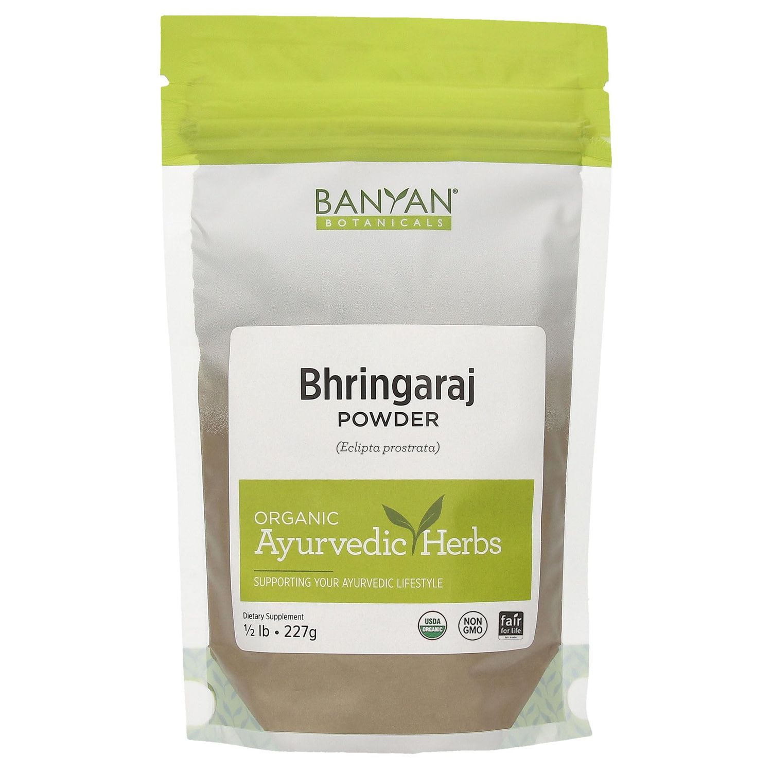Banyan Botanicals Bhringaraj Powder (Eclipta alba) - Organic Herbal Powder for Beautiful Hair - For a Calm Mind and Healthy Hair, Nails, Bones, and Teeth - lb. - Non-GMO FFL Vegan