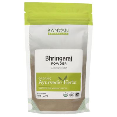Banyan Botanicals Bhringaraj Powder (Eclipta alba) - Organic Herbal Powder for Beautiful Hair - For a Calm Mind and Healthy Hair, Nails, Bones, and Teeth - lb. - Non-GMO FFL Vegan