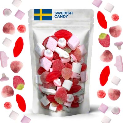 Swedish Candy Sweet Mix - Assorted Fruity, Chewy, and Soft Swedish Sweets From Sweden for Sharing, Snacking, and Gifting
