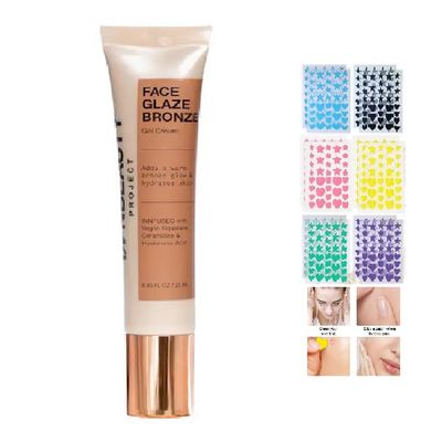 iNNBEAUTY PROJECT Bronze Face Glaze Gel Cream with Squalane, Ceramides Hyaluronic Acid (0.85 oz 25 ml) Bonus Acne Patch (36 Pieces)