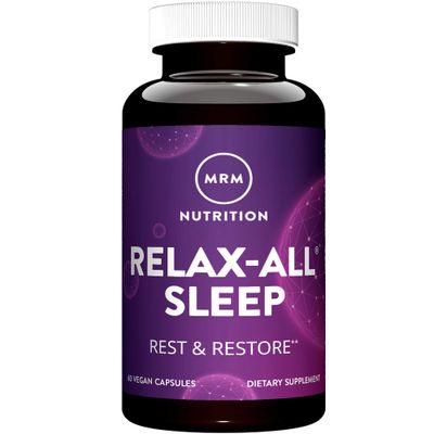 MRM Nutrition Relax-All Sleep Helps You Fall Asleep Restful Restorative Sleep with Melatonin Ashwagandha Good Night Sleep Without Feeling groggy Vegan Gluten Free 30 Servings