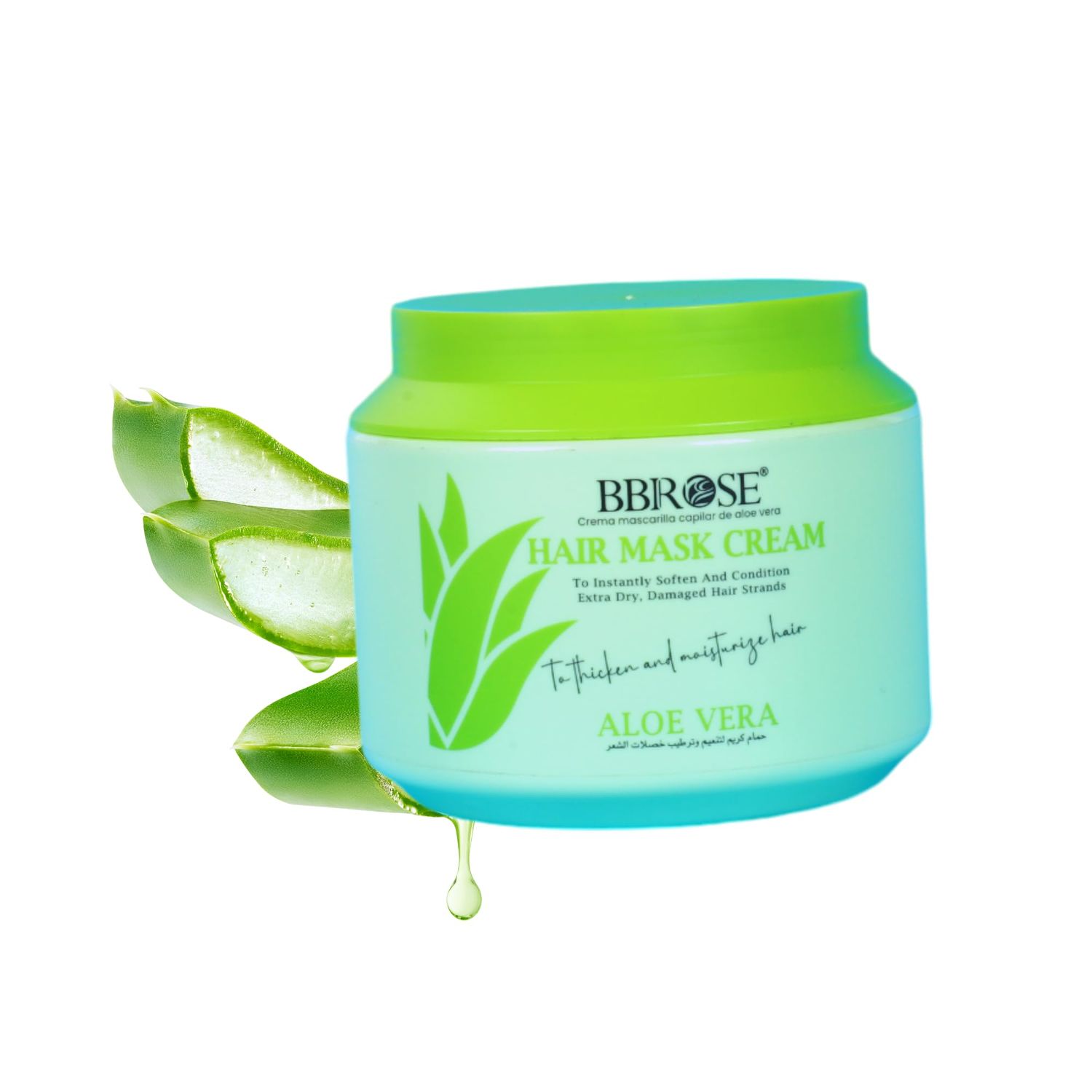 BBROSE Aloe Vera Hair Cream - 1000ml Moisturizing Nourishing Hair Treatment for Dry, Damaged Hair Hydrating Formula for Shine