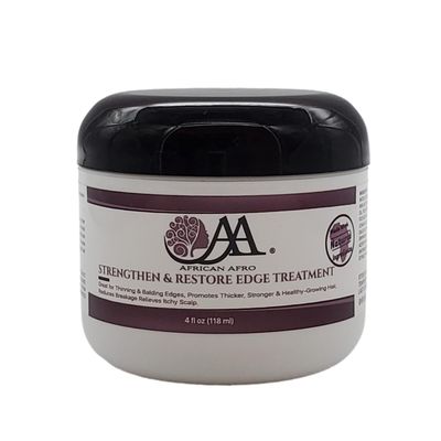 African Afro Strengthen Restore Edge Treatment, Hair Growth and Scalp Treatment With Peppermint Oil, All Natural Hair Treatment for Edges, Cruelty-Free Hair Care for Women and Men, 4 Fl Oz