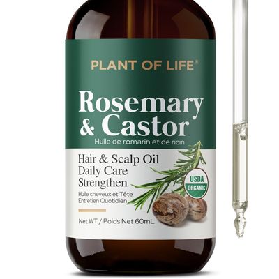 Plant of Life Rosemary Castor Oil Multi Hair Invigorating Complex Strengthen, Nourish Treatment Target Dry, Damaged Hair (2oz 60ml)