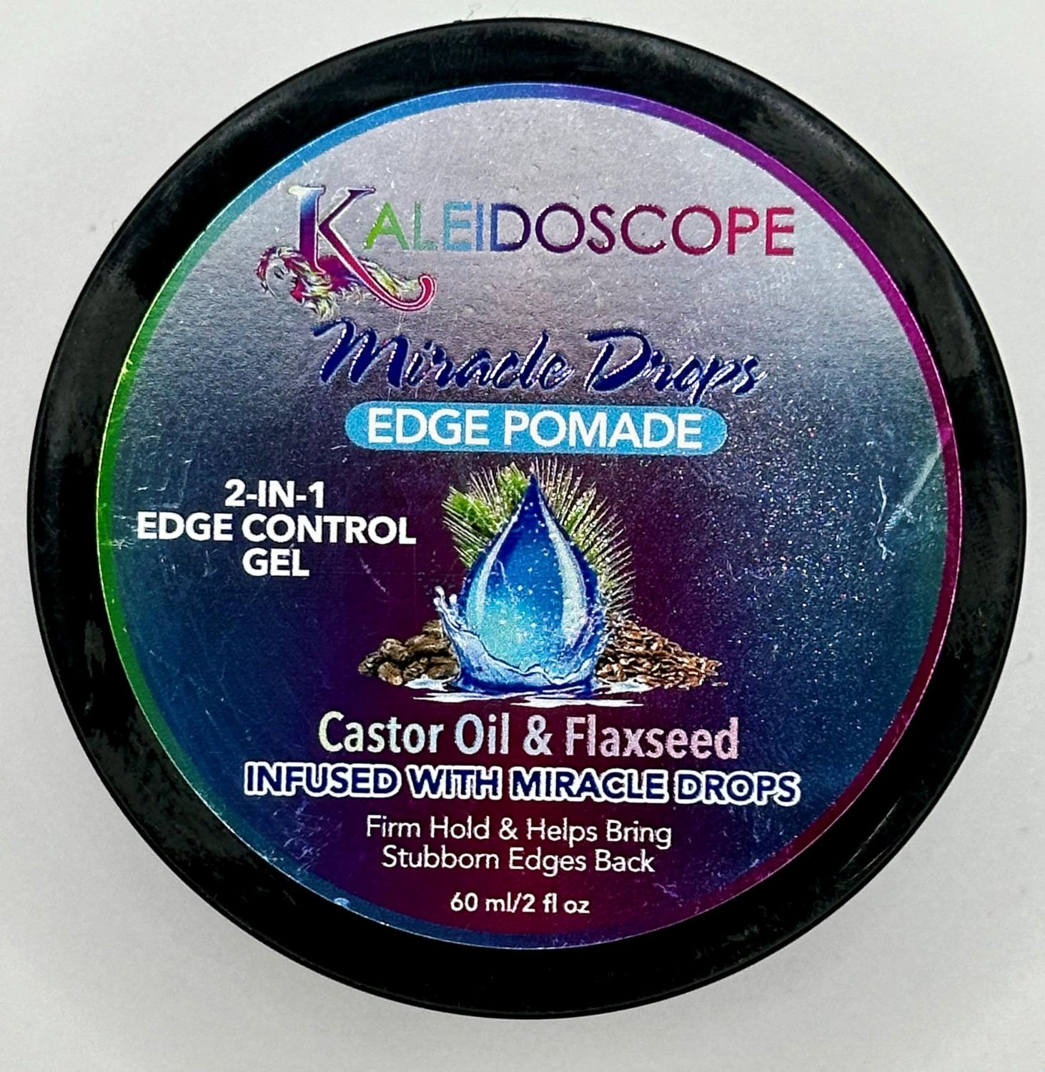 KALEIDOSCOPE Miracle Drops Edge Pomade 2-IN-1 Edge Control Gel 2 fl oz