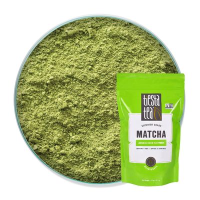 Tiesta Tea - Superior Matcha Superior Grade Japanese Matcha Powder High Caffeinated Green Tea Make Hot or Iced Up to 21 Cups 1.5oz Resealable Pouch