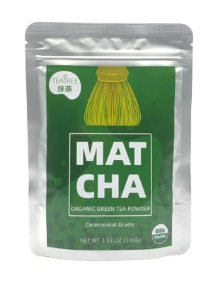 Ceremonial Grade Matcha (100g 3.53oz), Organic Matcha Green Tea Powder, 100 Natural Pure Matcha for Lattes, Smoothies Baking