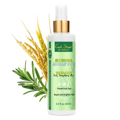 WOZUTUNT Rice Water Spray with Rosemary Scent, Hair Care Product for Dry, Weak Hair Thickening, Moisturizing, Daily Strengthening Mist, 6.8 fl oz, Unisex