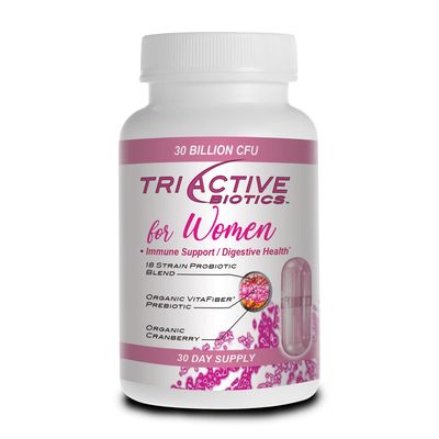 Essential Source Triactive Biotics for Women - Probiotics for Women with 18 Strains, Organic VitaFiber Prebiotic Cranberry to Digestive Support, Immune Defense, Urinary, Vaginal Health - 30 Capsules